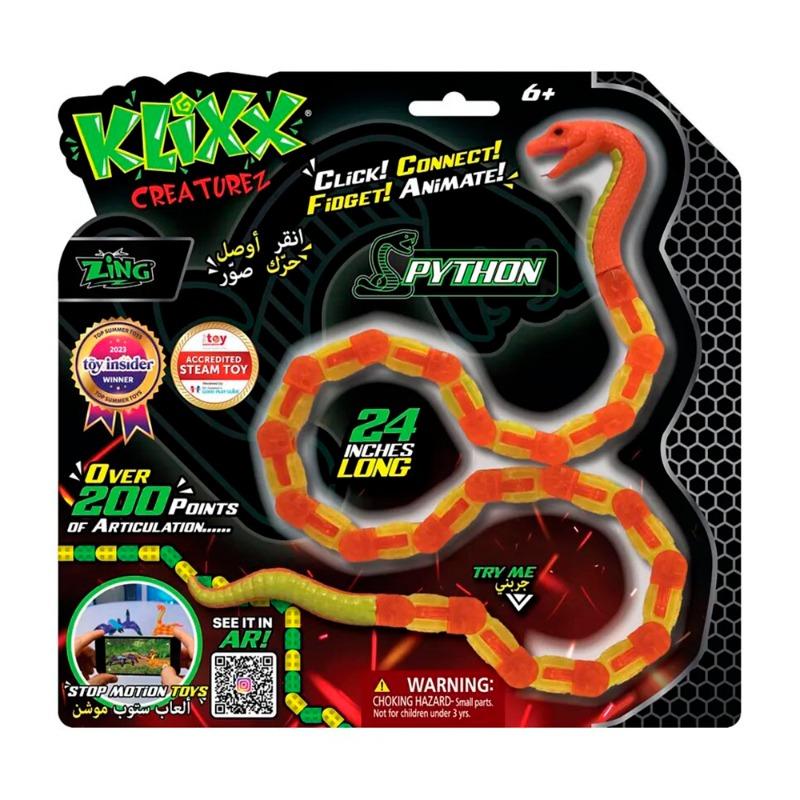 Klixx Creaturez Python Fidget Toy Assorted