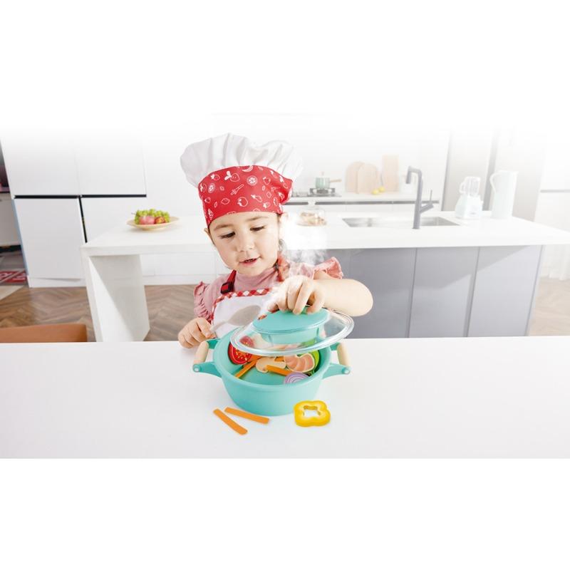 Hape Little Chef Cooking And Steam Playset 16 Pcs