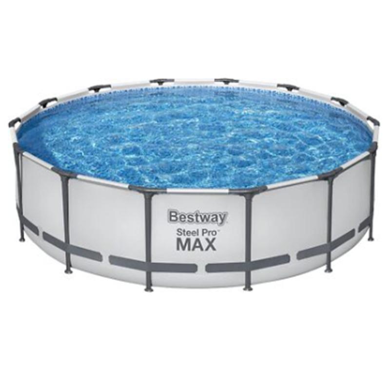 Bestway 14ft Steel Pro Max Round Frame Outdoor Pool