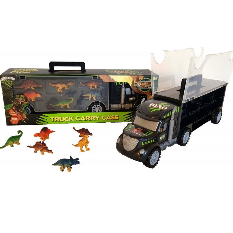 مجموعة لعب شاحنة نقل الديناصورات