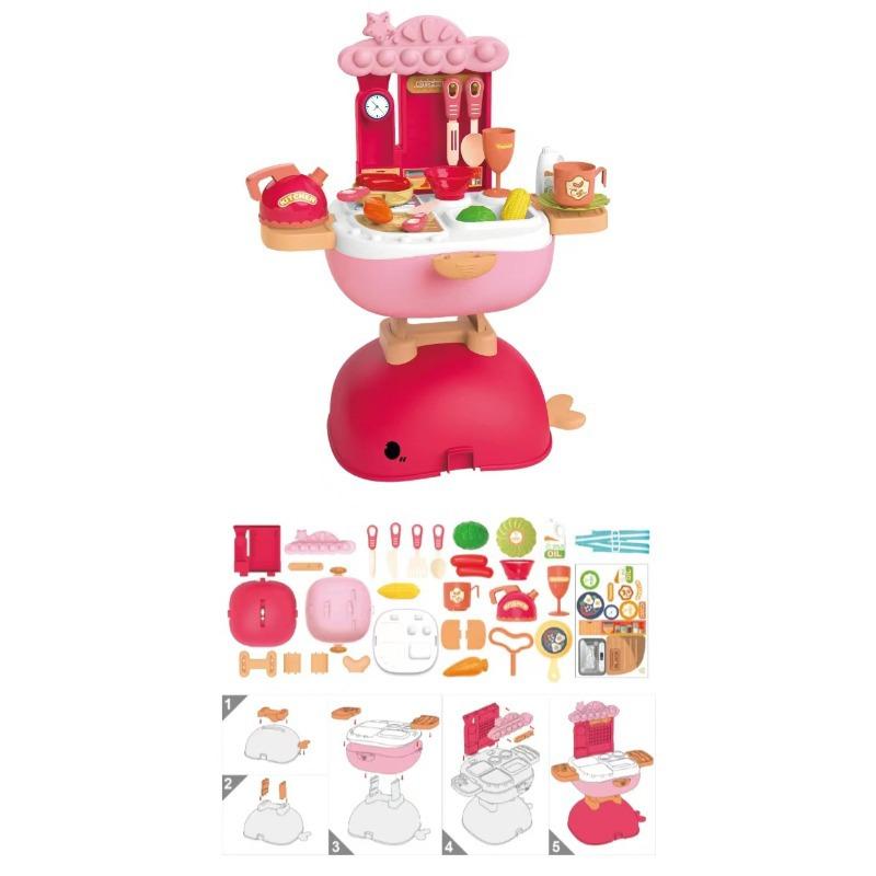 Kitchen Table And Bag - Pink Whale