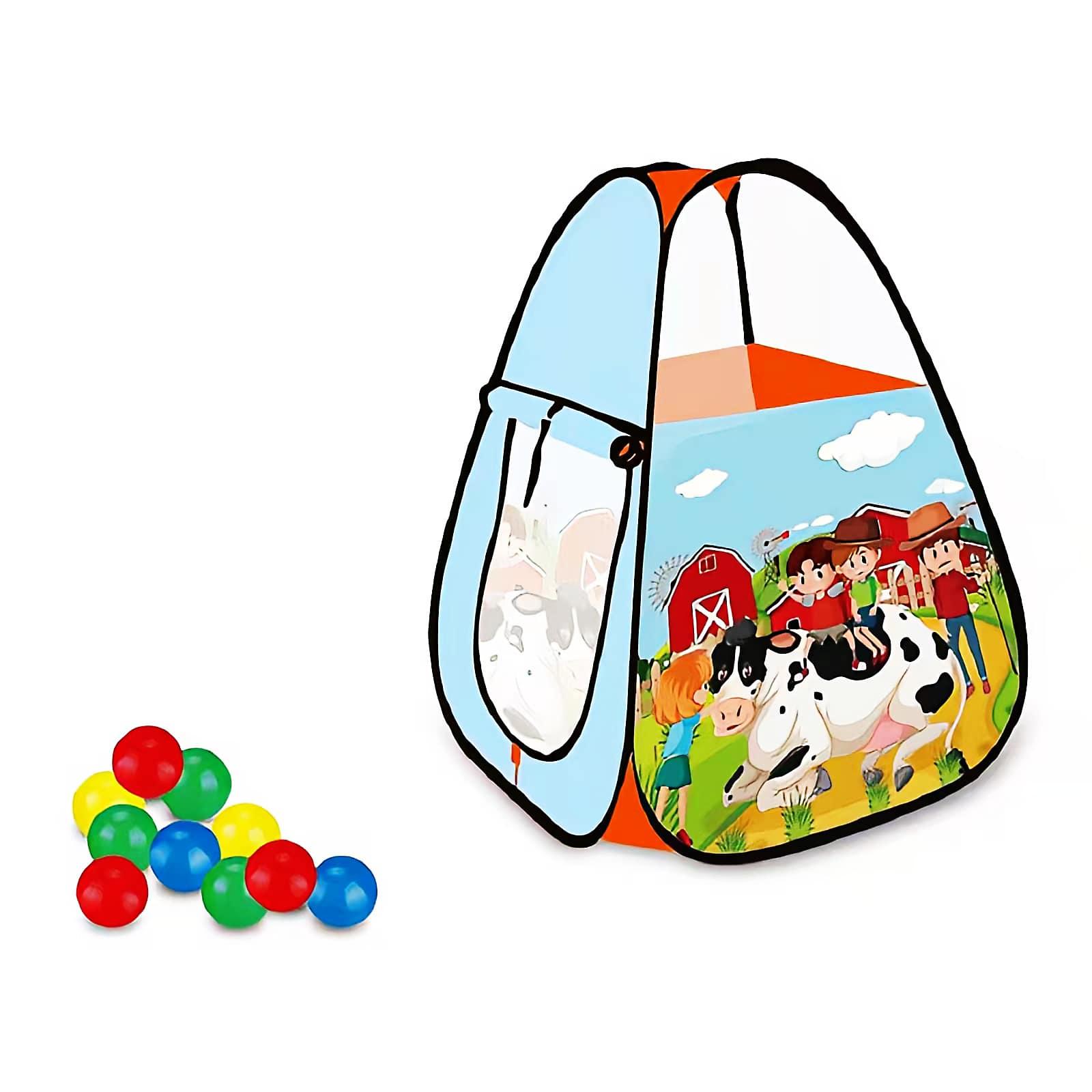 Meying Play Tent Farm Ball House - 100 Balls