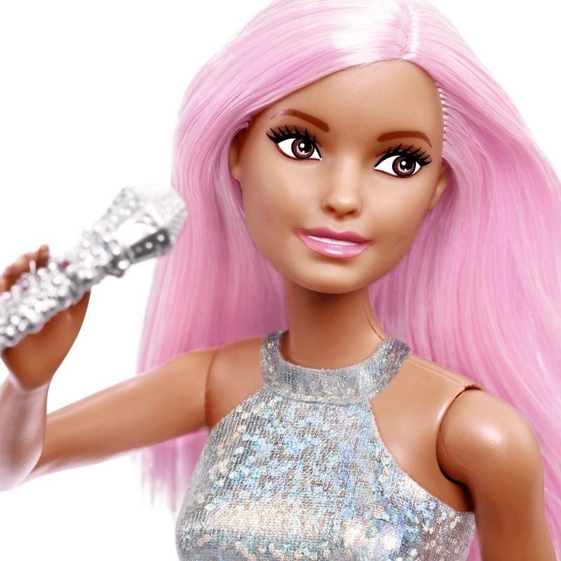 Barbie Pop Star Doll with Microphone Shimmer Stage Performance Set