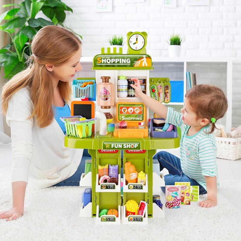 Deao Shopping Supermarket Playset Grocery Store - Green