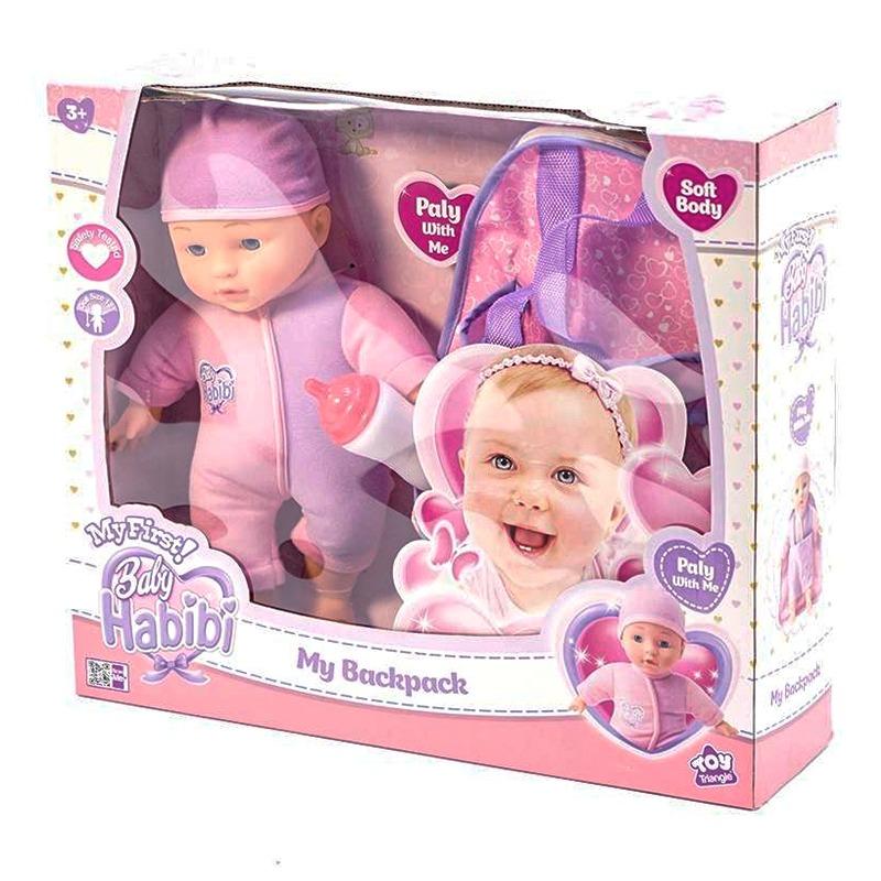 Baby Habibi My First Doll Set with Backpack - 12 inch