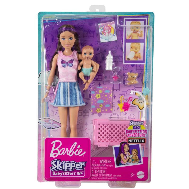 Barbie The Blonde Babysitter Skipper Playset With Bed