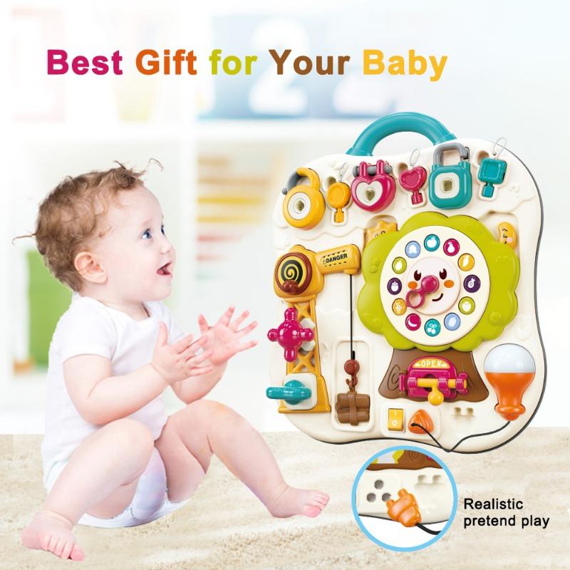 Montessori Busy Board Sensory Toy for Toddlers