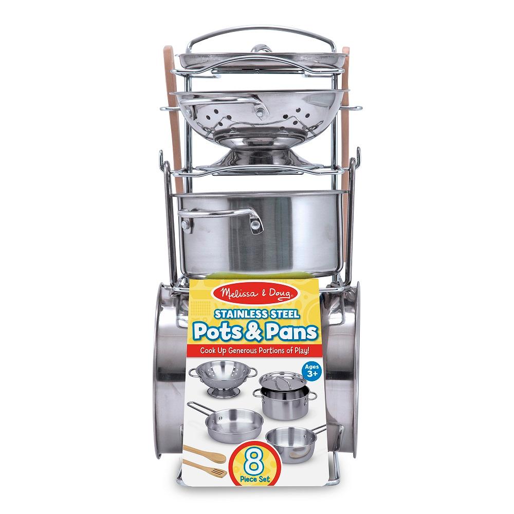 Melissa And Doug Stainless Steel Pots And Pans Set