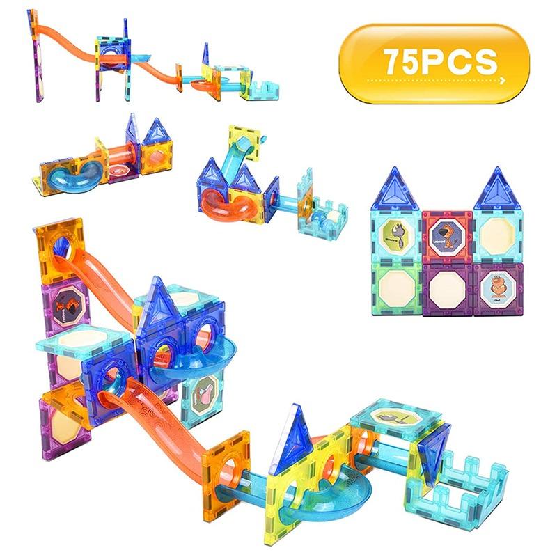 Magnetic Light Ball Track Building Blocks - 75 Pcs