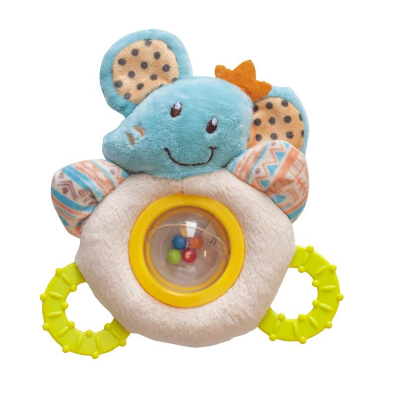 Moon Elephant Design Baby Soft Rattle Teether