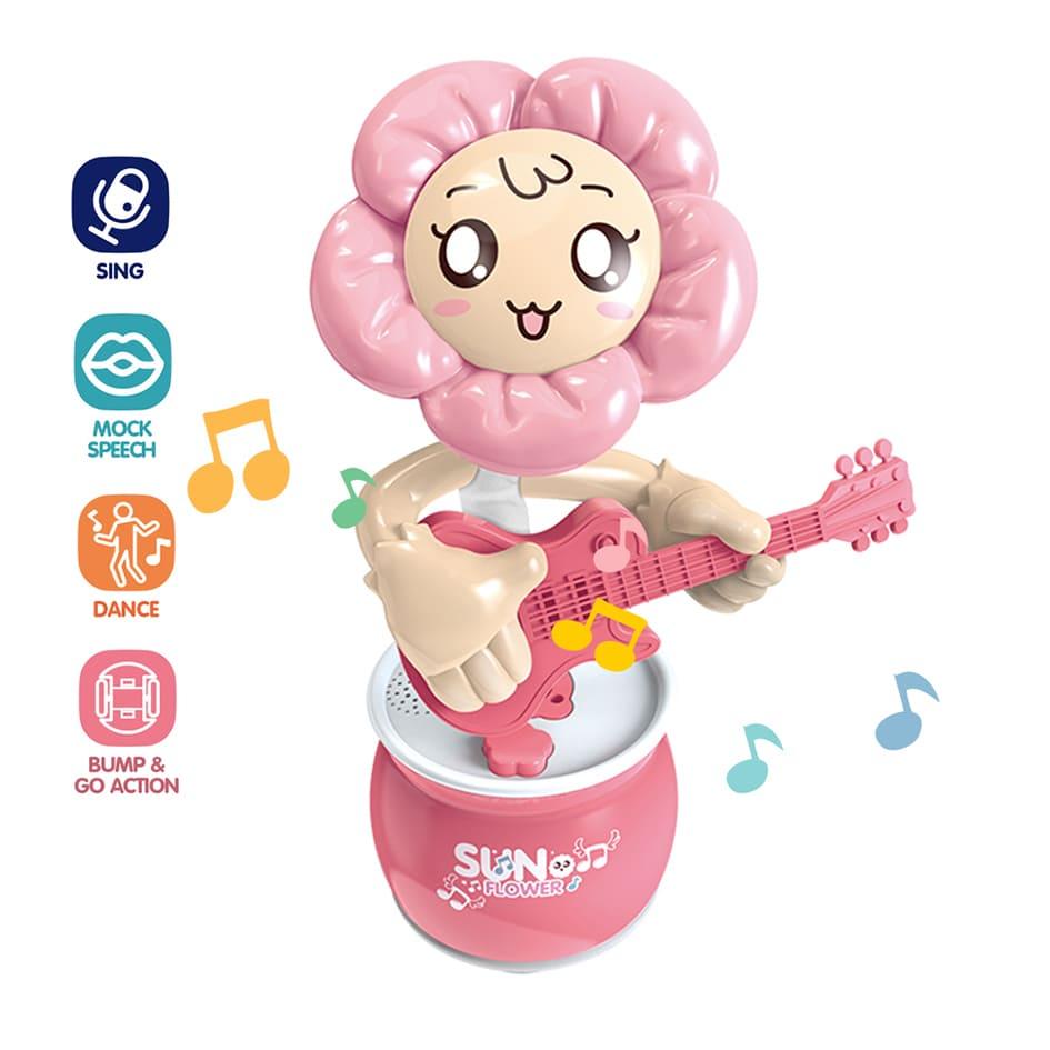 لعبة زهرة سان فلاور الموسيقية - وردي