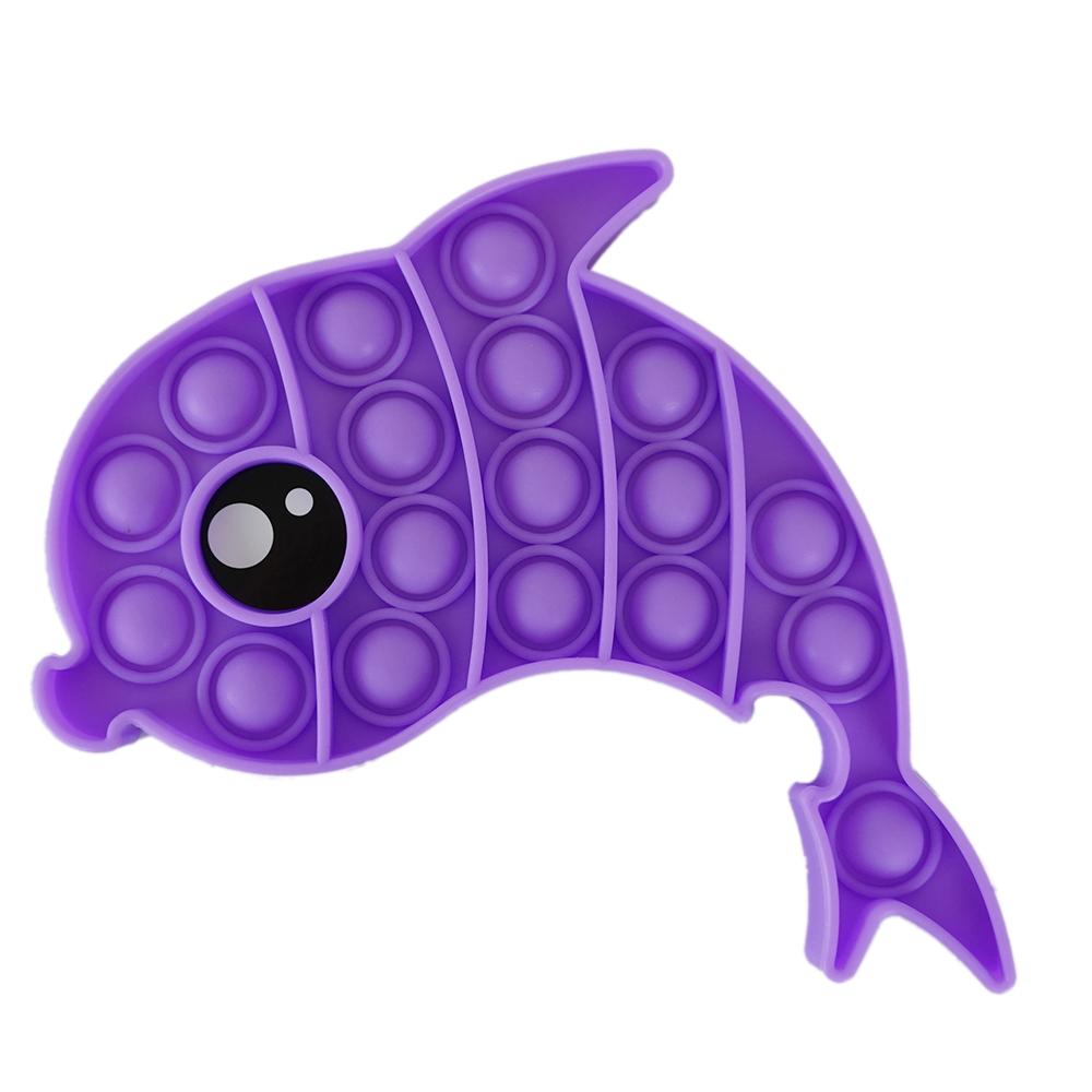 Pop It Bubble Fidget Toy Fish - Purple