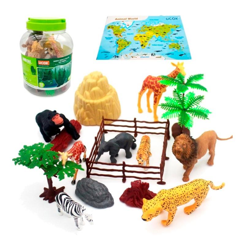 مجموعة مجسمات الحيوانات البرية - 30 قطعة