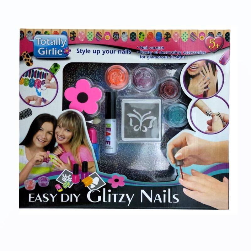 Totally Girlie Glitzy Nails Set - Assorted