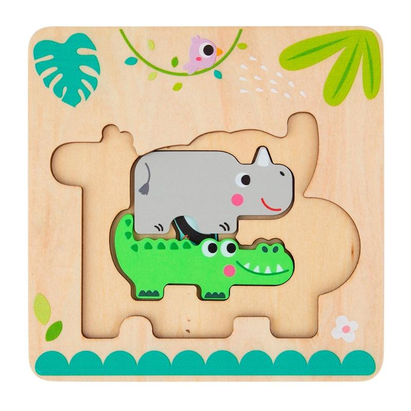 توكي توي - بازل خشبي متعدد الطبقات على شكل حيوانات