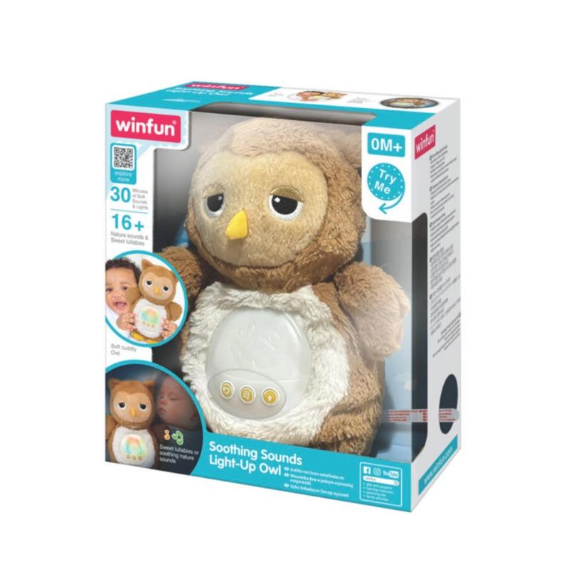 بومة وينفن المضيئة بأصوات مهدئة للنوم