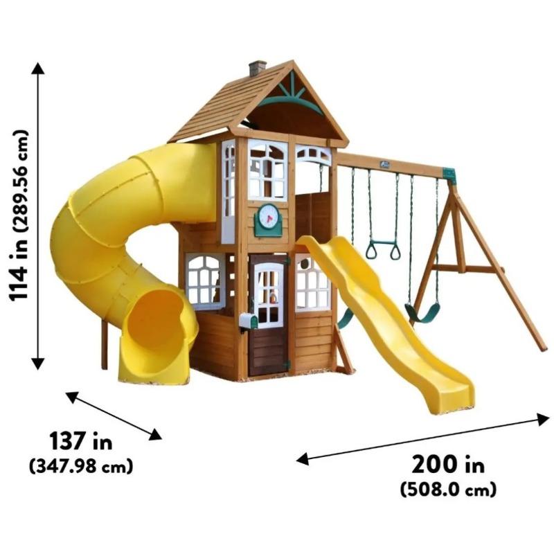 KidKraft Castlewood Wooden Swing Playset