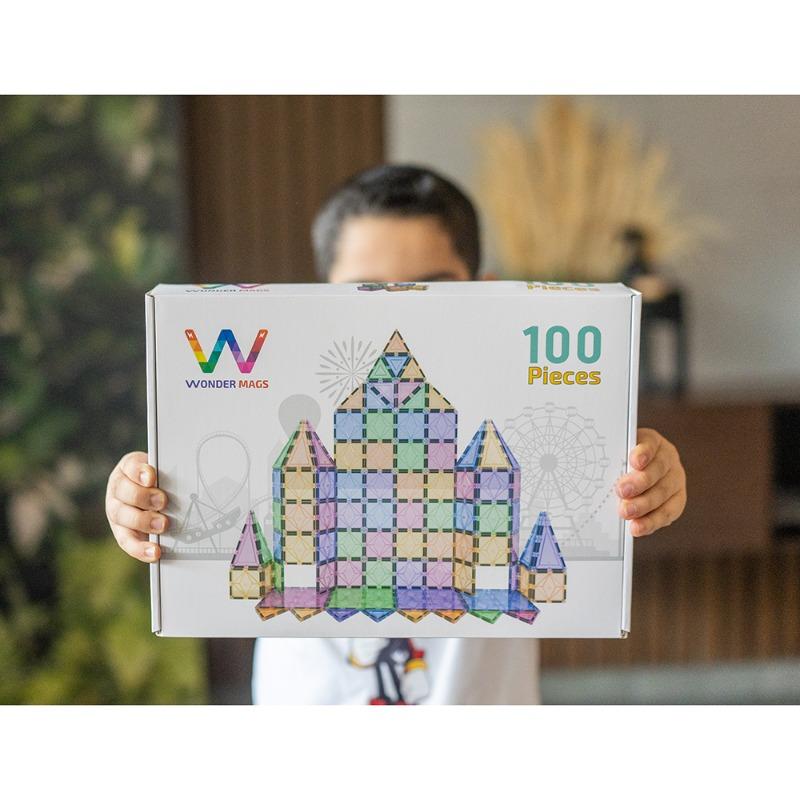 ووندر ماجس - كتل البناء المغناطيسية ألوان الباستيل 100 قطعة