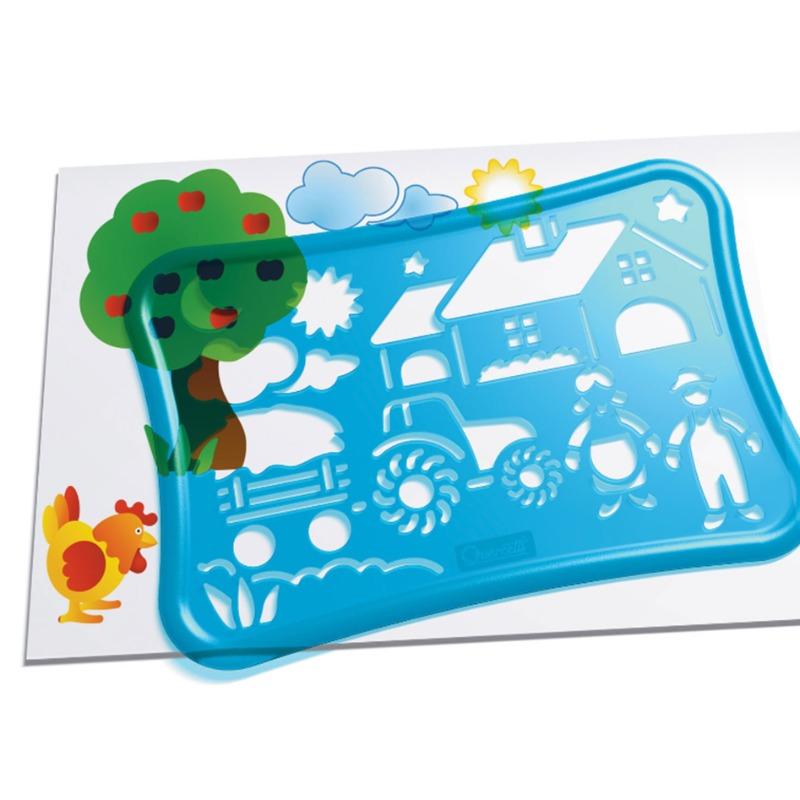 Quercetti Farmhouse Design Stencil Set - 19 Piece