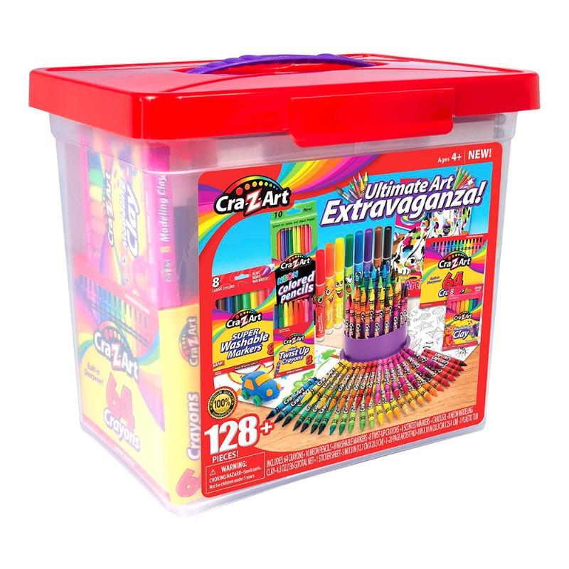 كري زي آرت - مجموعة الفن والتلوين إكسترا فاجانزا - 128 قطعة