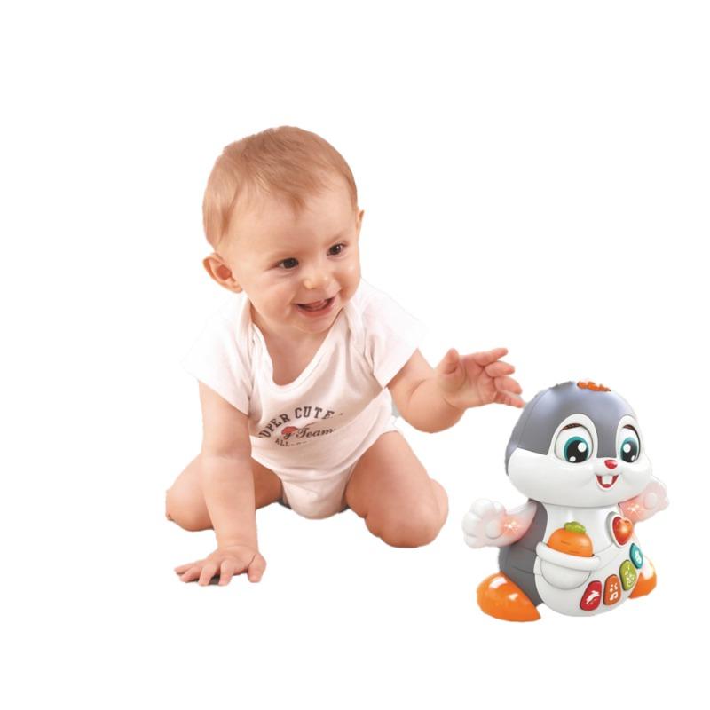 هولا - الأرنب الراقص التفاعلي لون رمادي