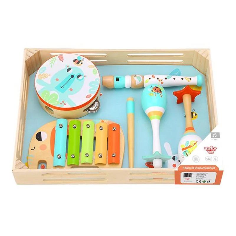 Tooky Toy Wood Music Instument Set - 6 Pcs