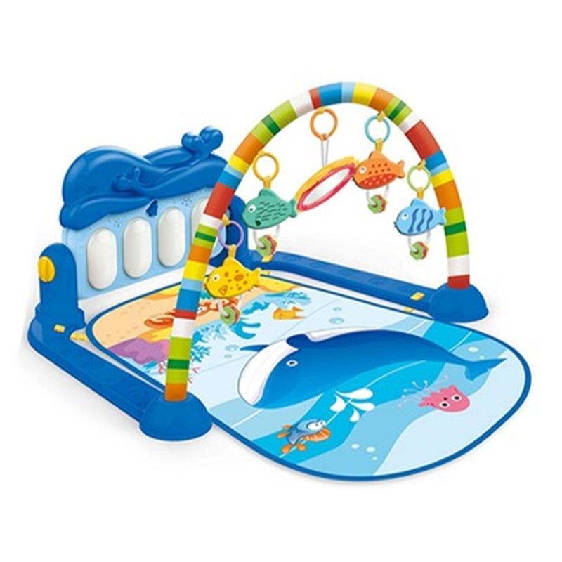 Huanger Piano Fitness Rack Kids Playmat Whale Design