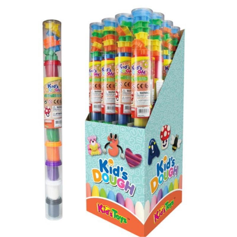 أنابيب عجين للأطفال (8 × 2 أوقية) + 8 قوالب للقص.