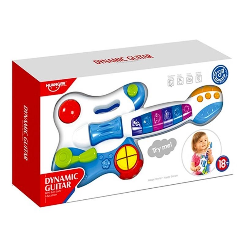 Huanger Baby Toys Dynamic Guitar + Huanger Baby Rattles Bundle