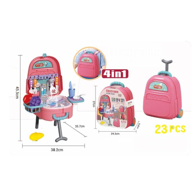 مجموعة أدوات غسل الأطباق لون وردي