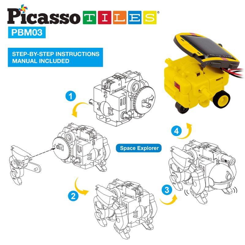 بيكاسو - مجموعة العلوم الروبوتية 6 في 1 للأطفال التي تعمل بالطاقة الشمسية