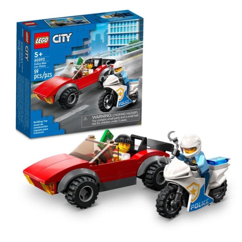 LEGO City Police Bike Car Chase Building Toy Set - 59 Pcs