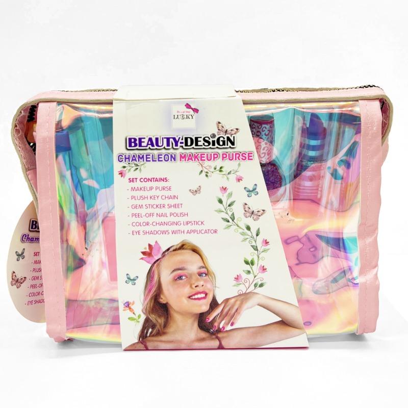 لوكي -  حقيبة مستحضرات تجميل صغيرة مع سلسلة مفاتيح