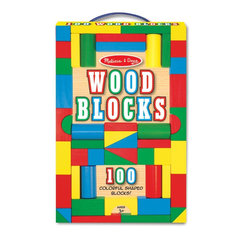 Melissa and Doug 100 Wood Blocks Set