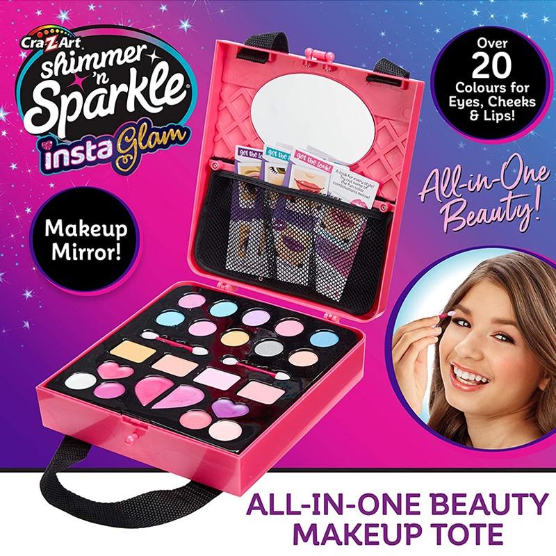 كري زي آرت - شيمر آند سباركل حقيبة المكياج والتجميل - وردي