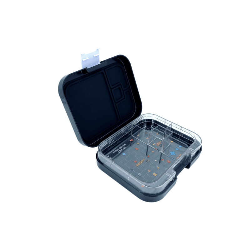 تايني وييل بينتو بوكس - صندوق الغداء أركيد 4 أقسام - أسود