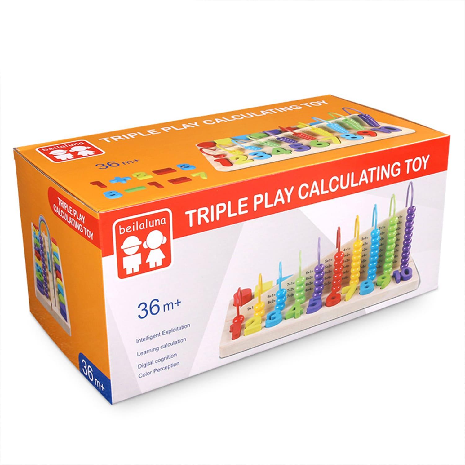 Beilaluna - Wooden Children Triple Play Calculating Toy