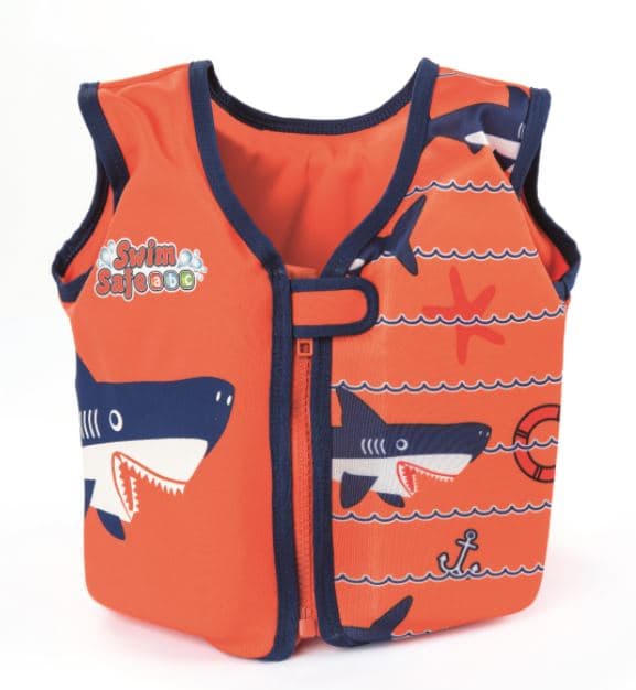 Bestway Swim Safe Inflatable Swimming Vest Shark - Orange