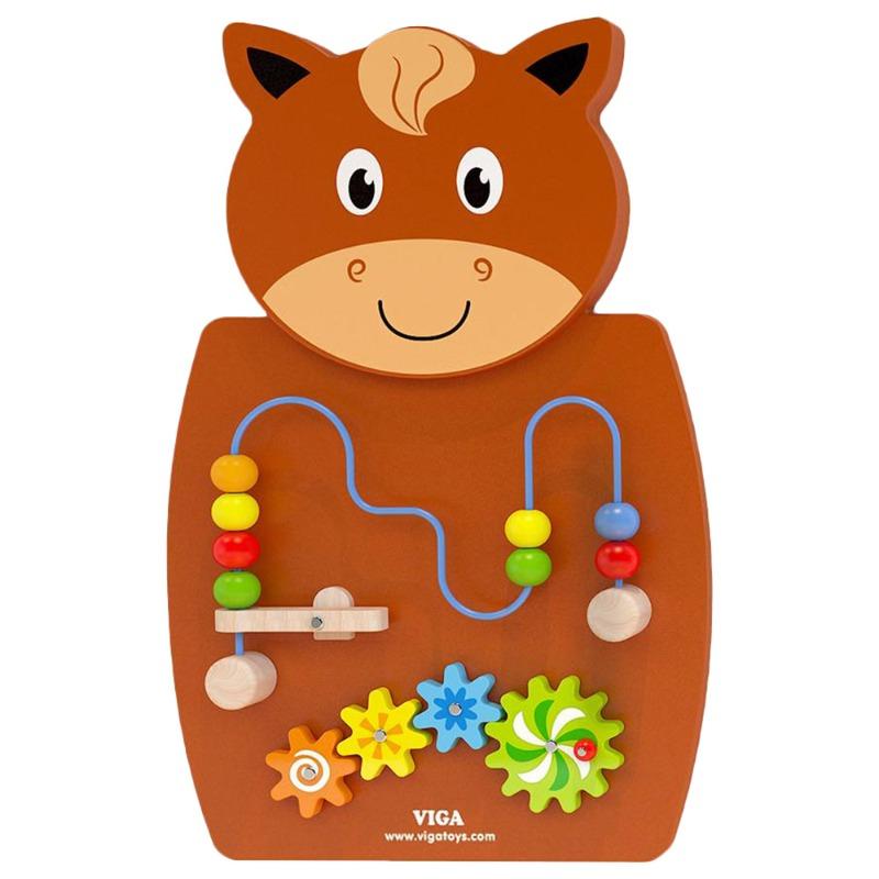 VIGA Wall Toy Wire Beads And Gears