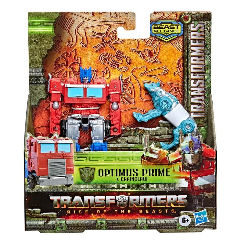Transformers Rise Of The Beasts Optimus Prime And Chainclaw Action Figures