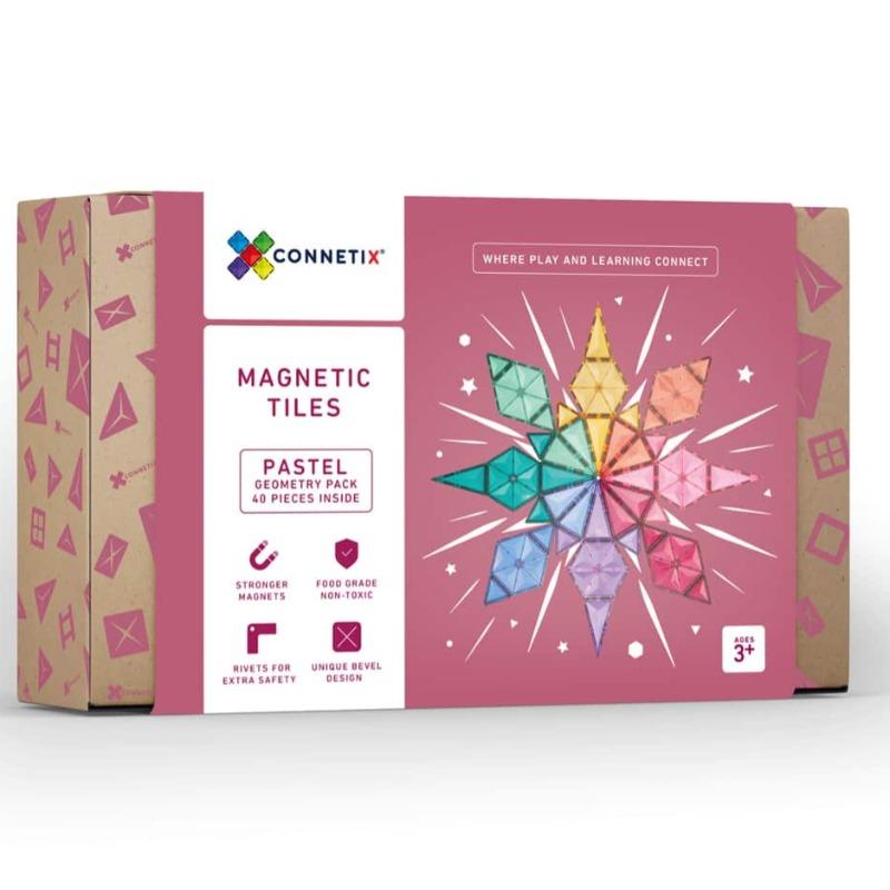 Connetix Tiles Pastel Geometry Pack - 40 Pcs