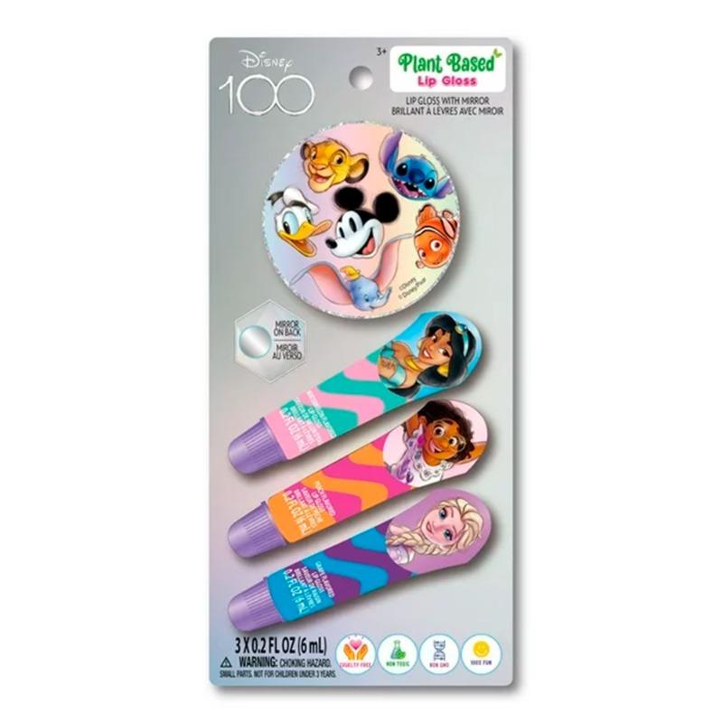 Townley Girl Disney Princess Colored Lip Balm and Mirror Set 3 Piece