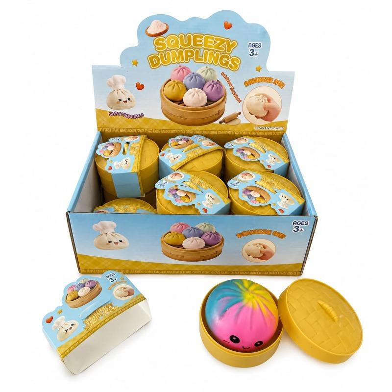 Colorful Dumpling Squishy Toy 8cm - Assorted
