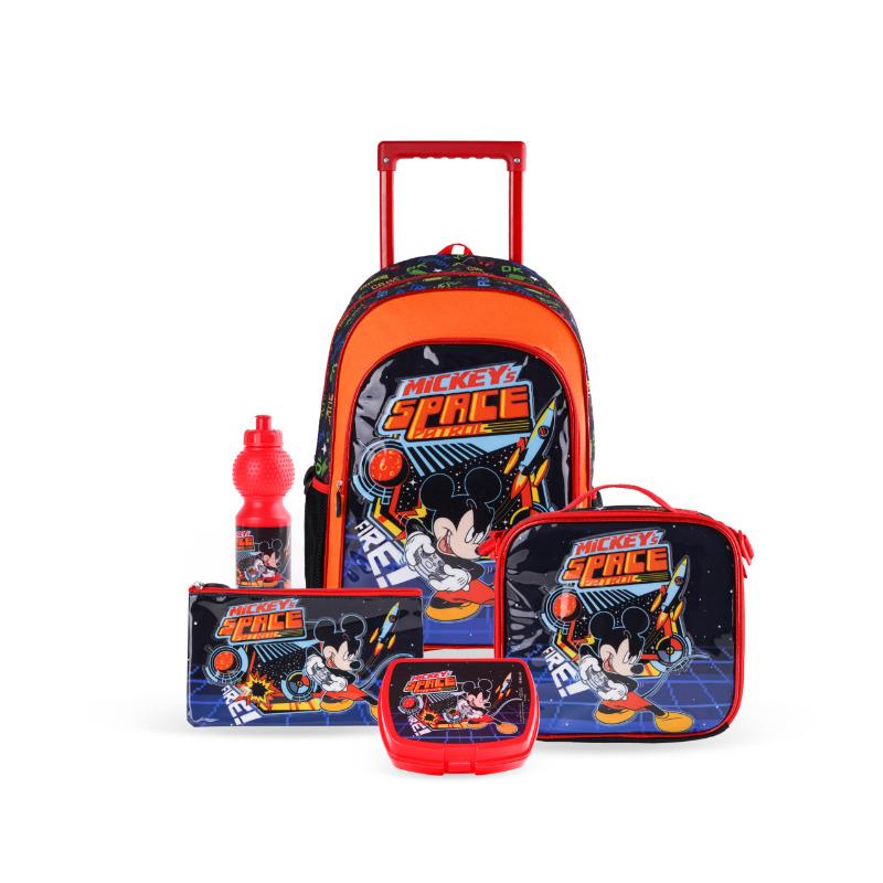 Disney Mickey Mouse 5 in 1 Trolley School Bag Set - Space Patrol