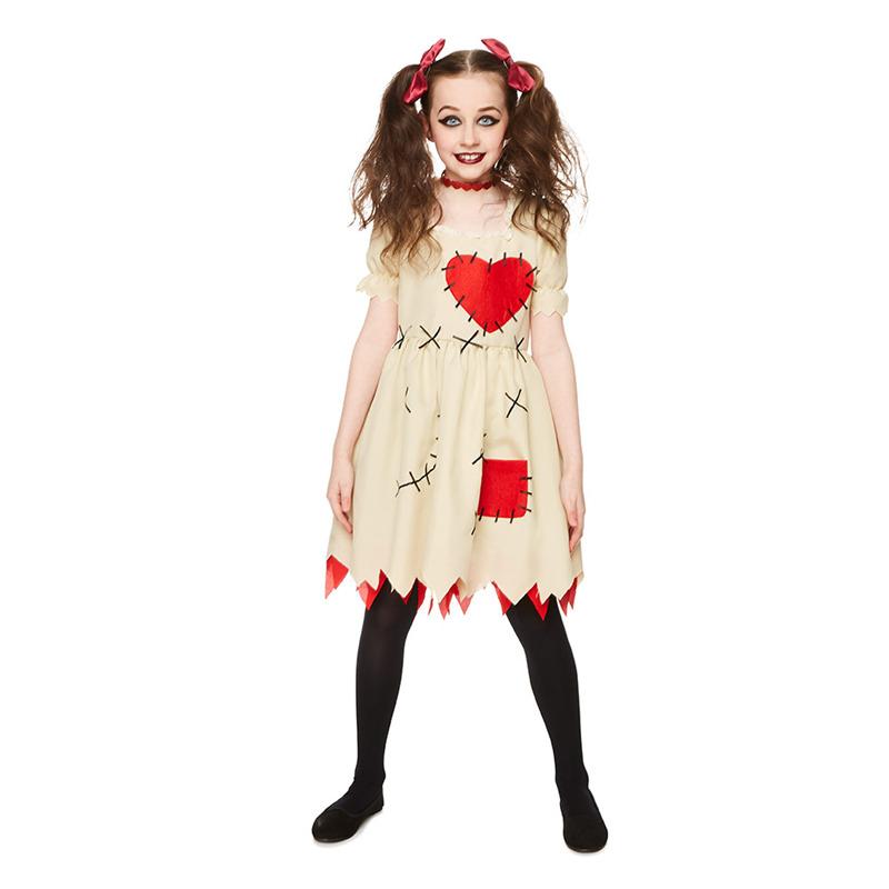 Mad Toys Voodoo Doll Dress Kids Halloween Girls Costume - XL