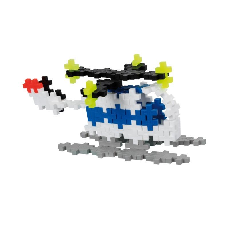 Rescue & Battle Bundle (Plus-Plus Police Building Set + Spin Fighters Blazing Knight Spin Fighters Pack)