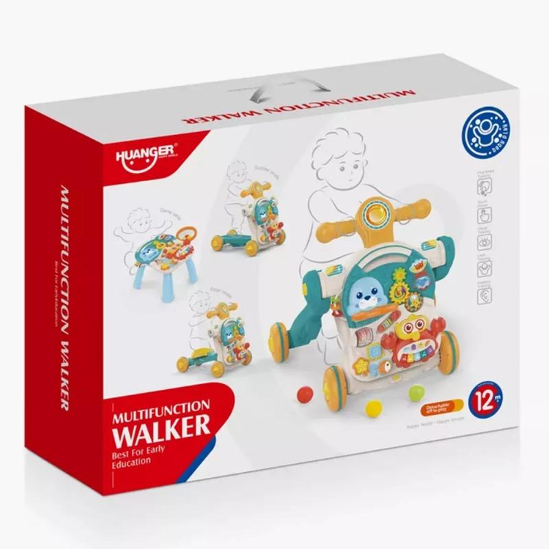 Huanger Multifunction Educational Activity Walker Blue