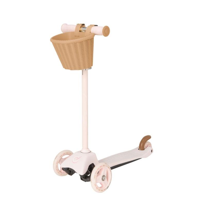 Evo Mini Cruiser Scooter with Basket Light Pink