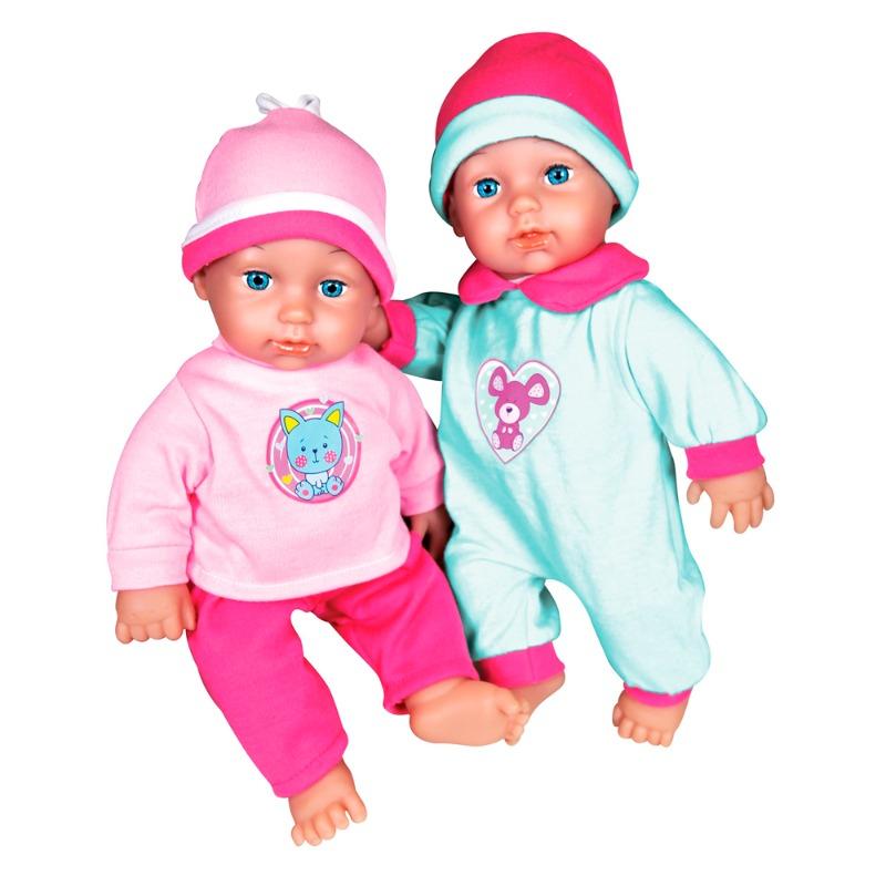 ليسي - دمى بيبي التوأم مع عربة الأطفال التوأم - 11 إنش