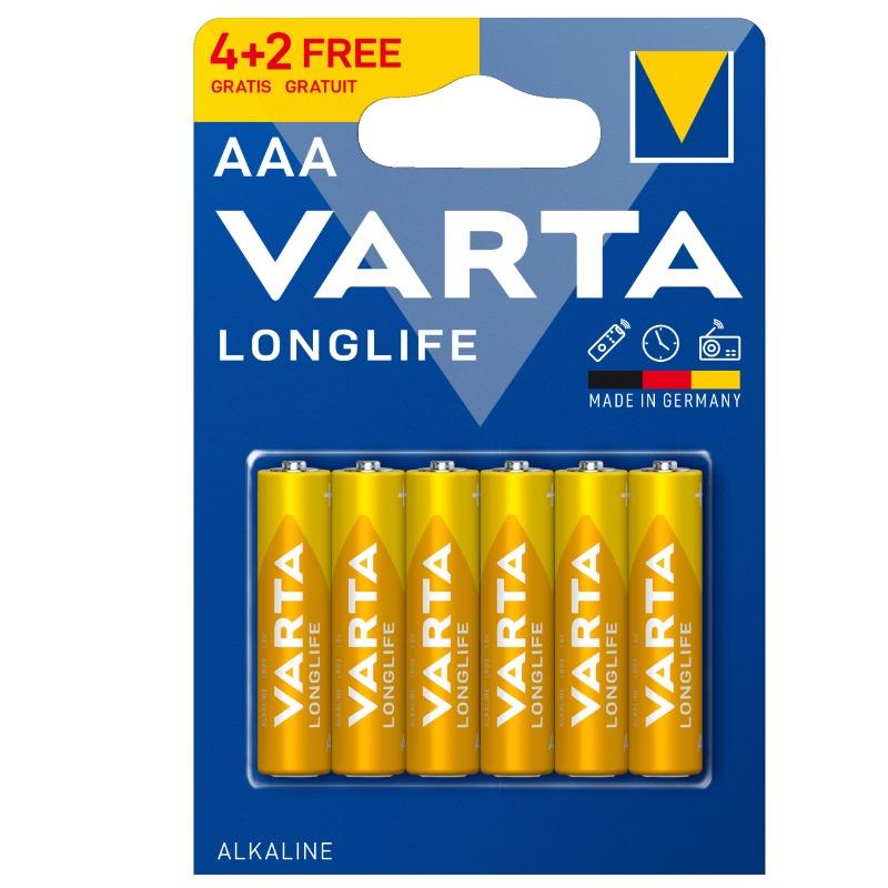 فارتا - بطاريات حجم AAA لونج لايف برومو 4+ 2 قطعة
